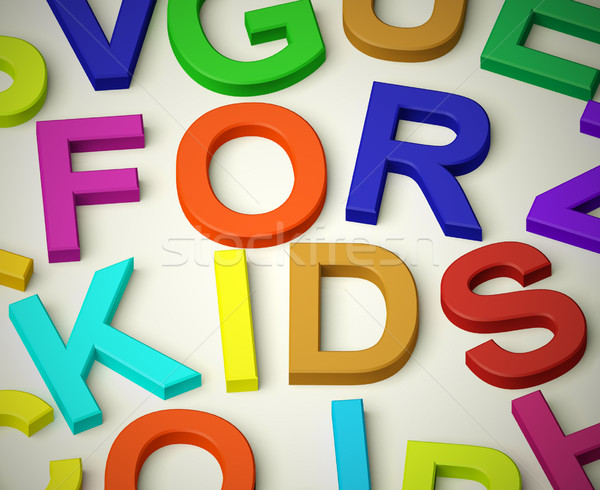 Letters Spelling For Kids As Symbol for Childhood And Children Stock photo © stuartmiles