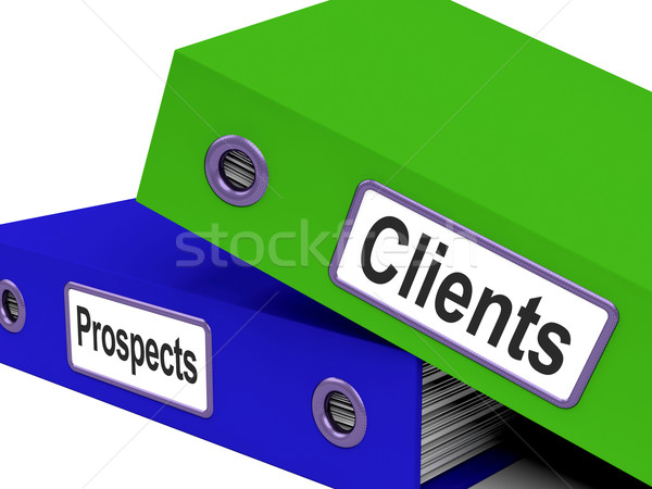 Clients And Prospects Files Shows Converting Leads Stock photo © stuartmiles