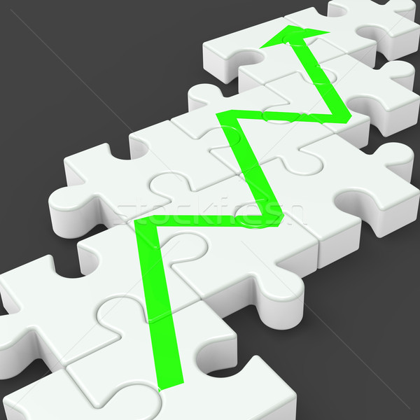 Profit Line Jigsaw Shows Increased Investment Stock photo © stuartmiles