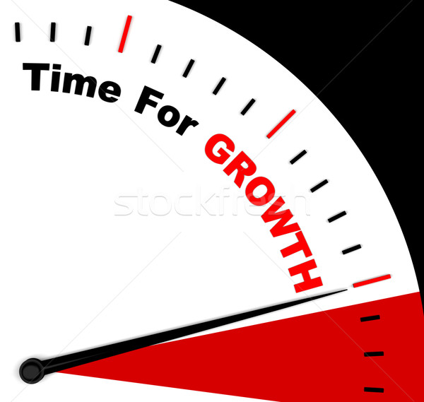 Stock photo: Time For Growth Message Representing Increasing Or Rising