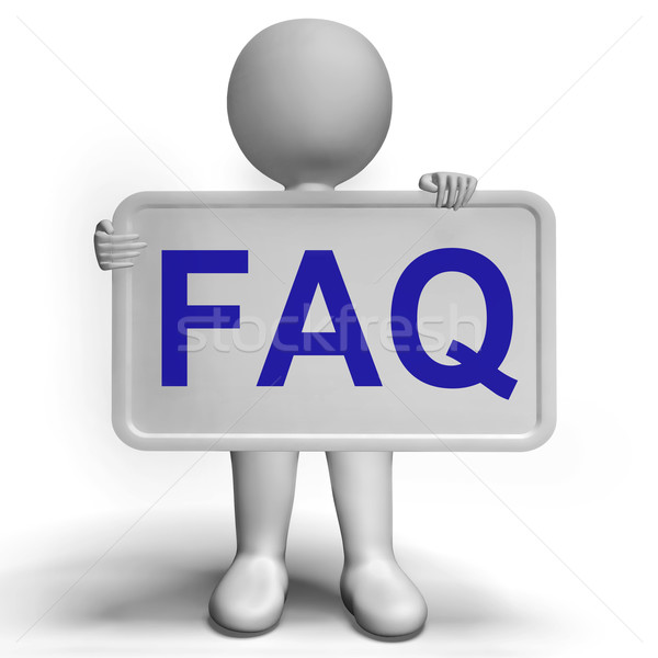 Stock photo: Faq Signboard As Symbol For Information Or Assisting