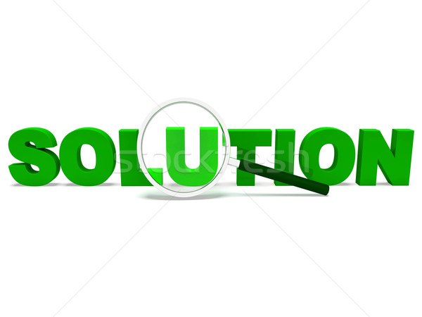Solution Word Shows Solve Resolve Succeed And Solved Stock photo © stuartmiles