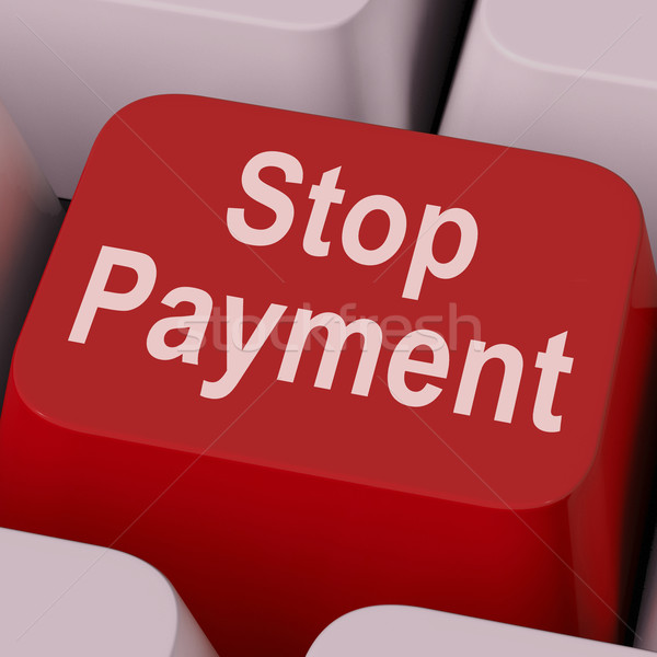 Stop fizetés kulcs online tranzakció mutat Stock fotó © stuartmiles
