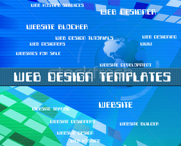 Web Design Templates Indicates Words Websites And Online Stock photo © stuartmiles