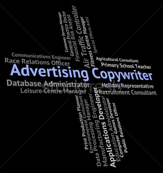 Advertising Copywriter Shows Hire Text And Promote Stock photo © stuartmiles