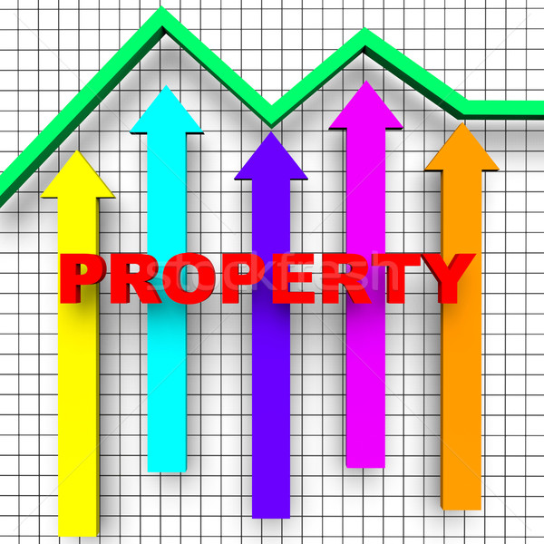 Property Report Indicates Business Graph And House Stock photo © stuartmiles