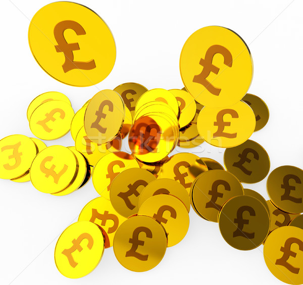 Pound Coins Means British Pounds And Finance Stock photo © stuartmiles