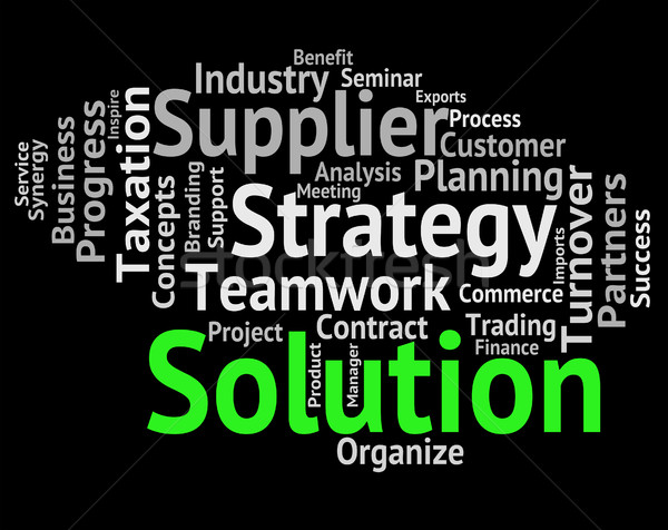 Solution Word Shows Success Resolve And Succeed Stock photo © stuartmiles