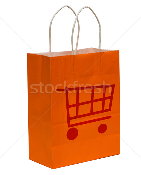 Shopping Bag With Shopping Cart Symbol Stock photo © stuartmiles