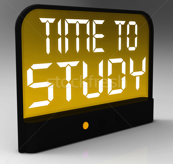 Stock photo: Time To Study Message Showis Education And Studying