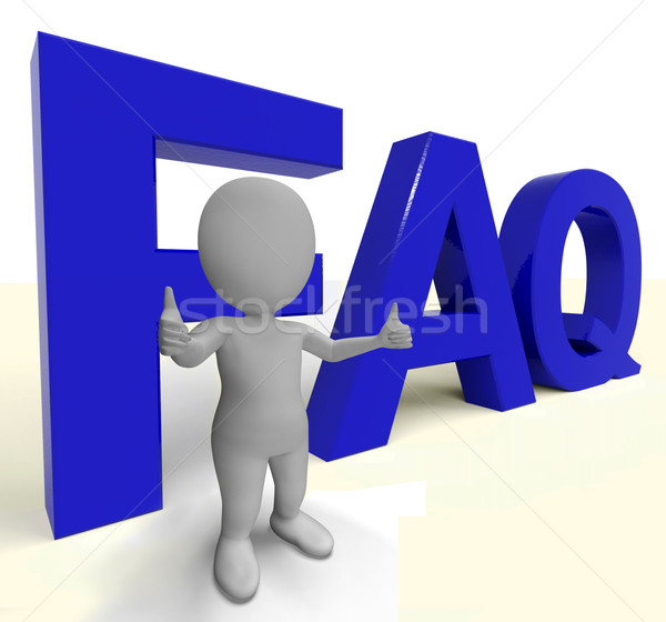 Faq słowo podpisania informacji symbol pytanie Zdjęcia stock © stuartmiles