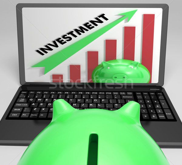 Investimento grafico successo laptop Foto d'archivio © stuartmiles