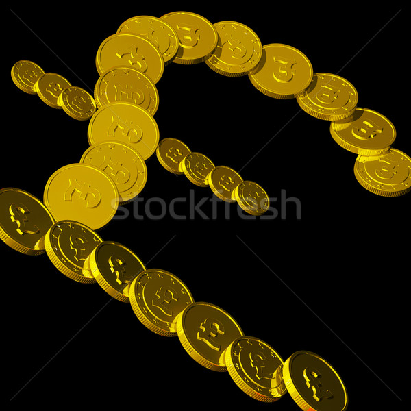 Coins Pound Symbol Showing British Budget Stock photo © stuartmiles