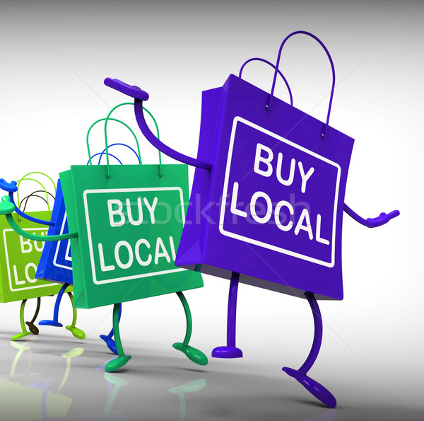 Buy Local Bags Show Neighborhood Market and Business Stock photo © stuartmiles