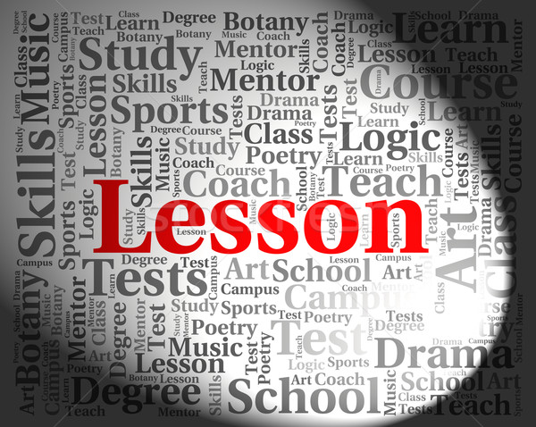 Lesson Word Means Sessions Lessons And Session Stock photo © stuartmiles