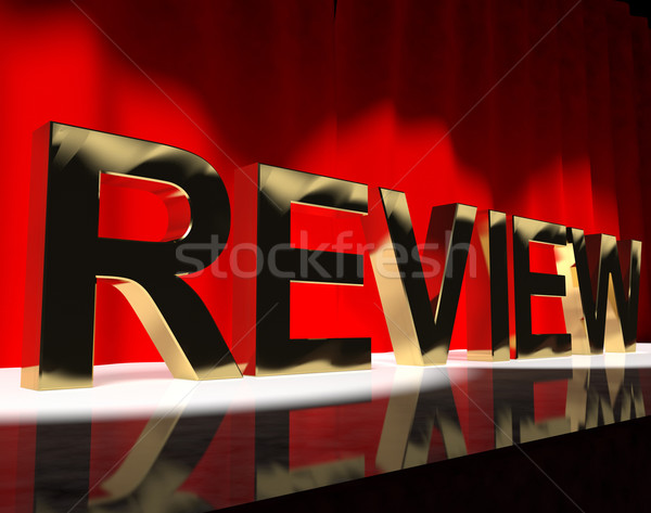 Review Word On Stage Showing Evaluation And Feedback  Stock photo © stuartmiles