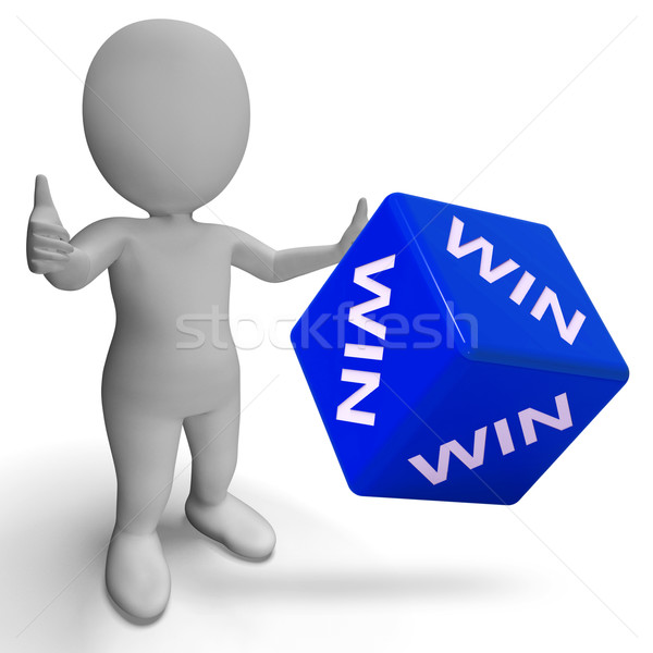 Win Dice Showing Success Winner Succeed Stock photo © stuartmiles