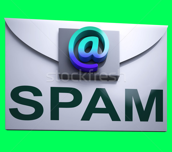 Spam Envelope Shows Junk Mail Electronic Spamming Stock photo © stuartmiles
