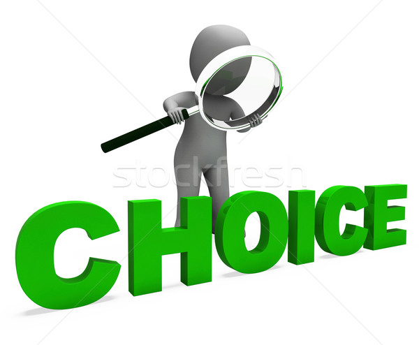 Keuze karakter keuzes dilemma opties tonen Stockfoto © stuartmiles