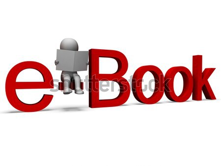 Stockfoto: Ebook · woord · elektronische · bibliotheek · online · boeken