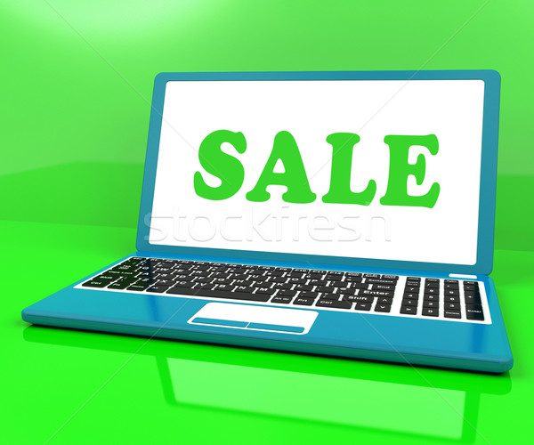 Sale Laptop Shows Clearance Discount Or Offer Online Stock photo © stuartmiles