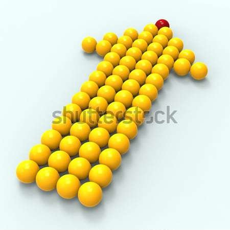 Leading Metallic Balls In Arrow Showing Leadership Stock photo © stuartmiles