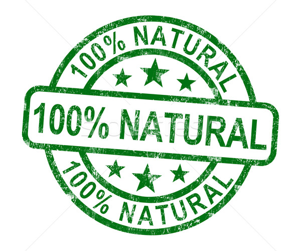 Stockfoto: 100 · natuurlijke · stempel · zuiver · echt · product