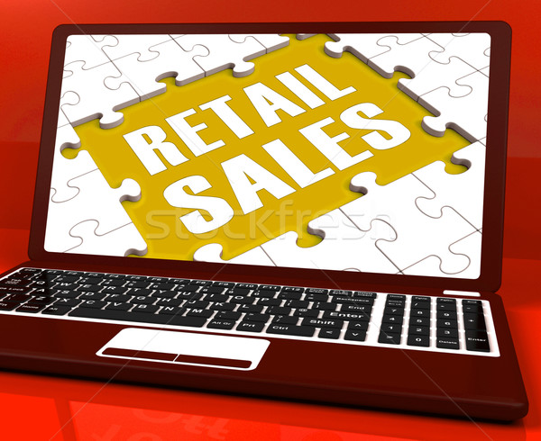 Retail Sales Laptop Shows Selling Or Sales Online Stock photo © stuartmiles