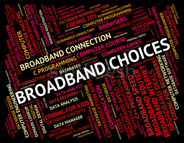 Broadband Choices Means World Wide Web And Alternative Stock photo © stuartmiles