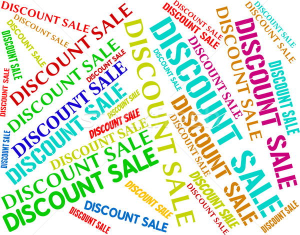 Discount Sale Represents Words Clearance And Cheap Stock photo © stuartmiles