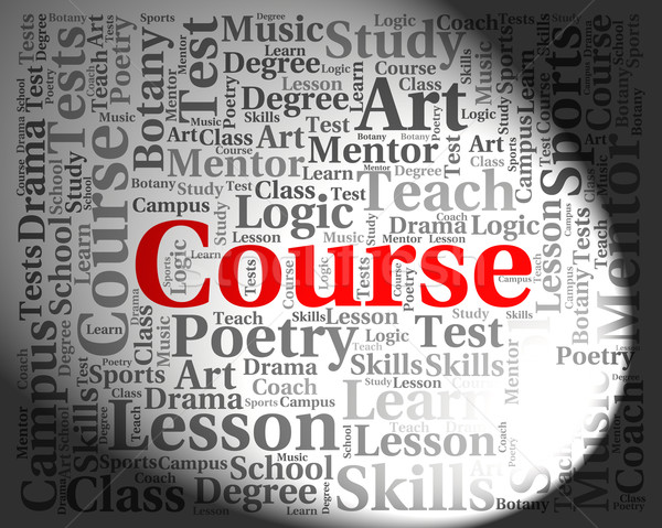 Course Word Represents Program Learned And Training Stock photo © stuartmiles