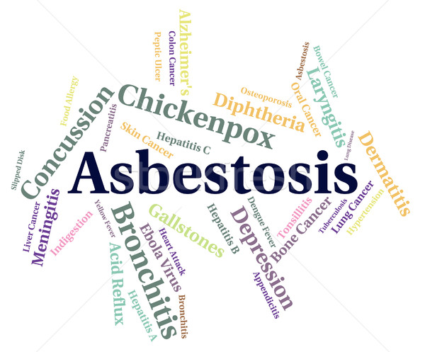 Asbestosis Word Represents Lung Cancer And Ailments Stock photo © stuartmiles