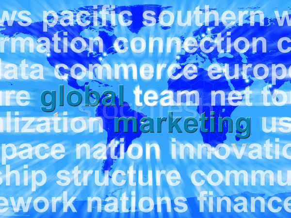 Global Marketing On Map Showing International Sales And Success Stock photo © stuartmiles