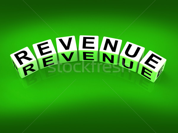 Revenue Blocks Mean Finances Revenues and Proceeds Stock photo © stuartmiles