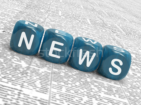 News Dice Mean Reporting Media And Bulletin Stock photo © stuartmiles