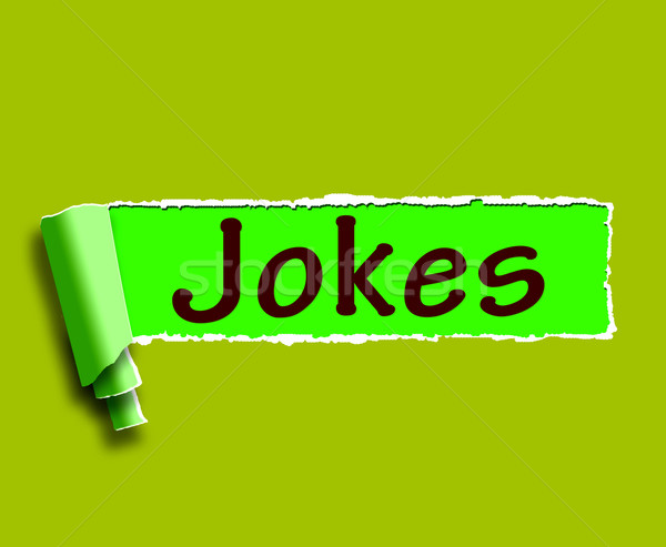 Stock photo: Jokes Word Means Humour And Laughs On Web