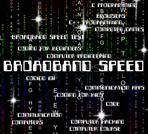 Breitband Geschwindigkeit World Wide Web Computer lan Netzwerk Stock foto © stuartmiles