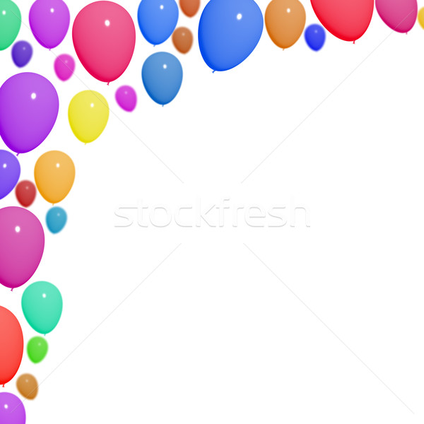 Festive Colorful Balloons For Birthday Celebrations With Blank C Stock photo © stuartmiles