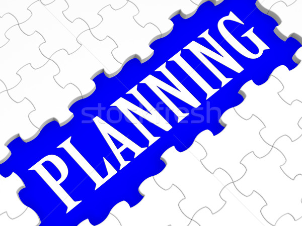 Planning Puzzle Showing Intention And Goals Stock photo © stuartmiles