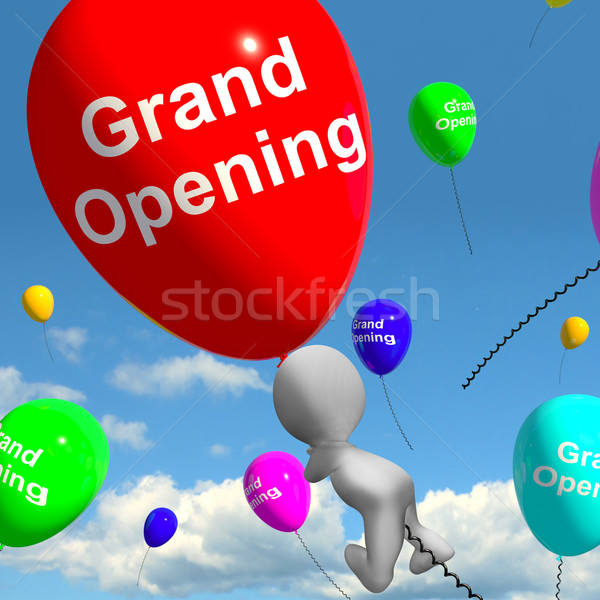 Grand Opening Balloons Shows New Store Launching Stock photo © stuartmiles