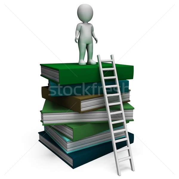 Student On Books Shows Educated Stock photo © stuartmiles