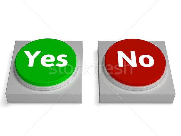 Yes No Buttons Shows Validation Or Check Stock photo © stuartmiles