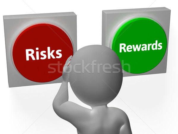 Risks Rewards Buttons Show Roi Or Payoff Stock photo © stuartmiles