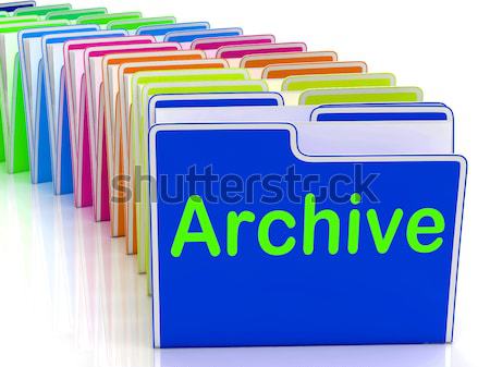 Folders Showing Organizing And Reports Stock photo © stuartmiles