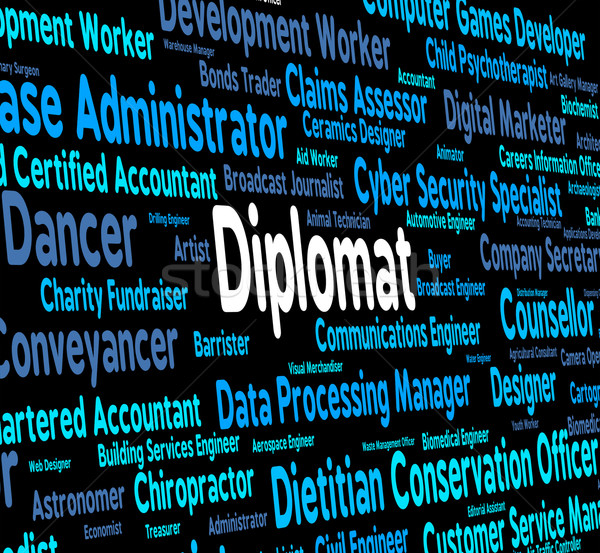Diplomat Words Indicates Consul Jobs And Occupations Stock photo © stuartmiles