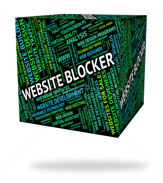 Website Blocker Represents Blockade Words And Domains Stock photo © stuartmiles