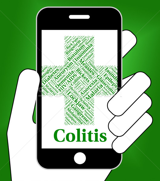 Stock photo: Colitis Illness Indicates Inflammatory Bowel Disease And Afflict