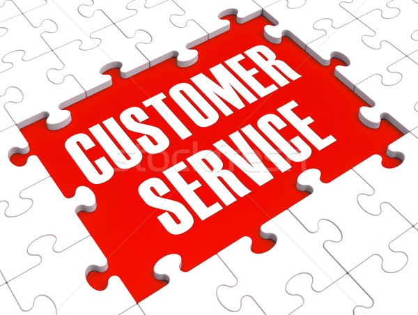 Customer Service Puzzle Showing Support And Assistance Stock photo © stuartmiles