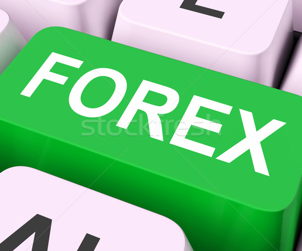 Forex sleutel buitenlands uitwisseling valuta tonen Stockfoto © stuartmiles