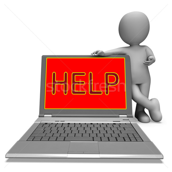 Ayudar portátil ayudar servicio al cliente helpdesk Foto stock © stuartmiles